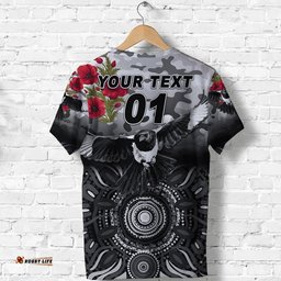 custom personalised collingwood magpies anzac t shirt indigenous vibes