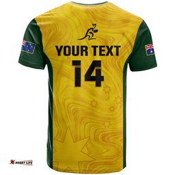 personalised australia rugby t shirt go wallaroos pacific simple version 2023
