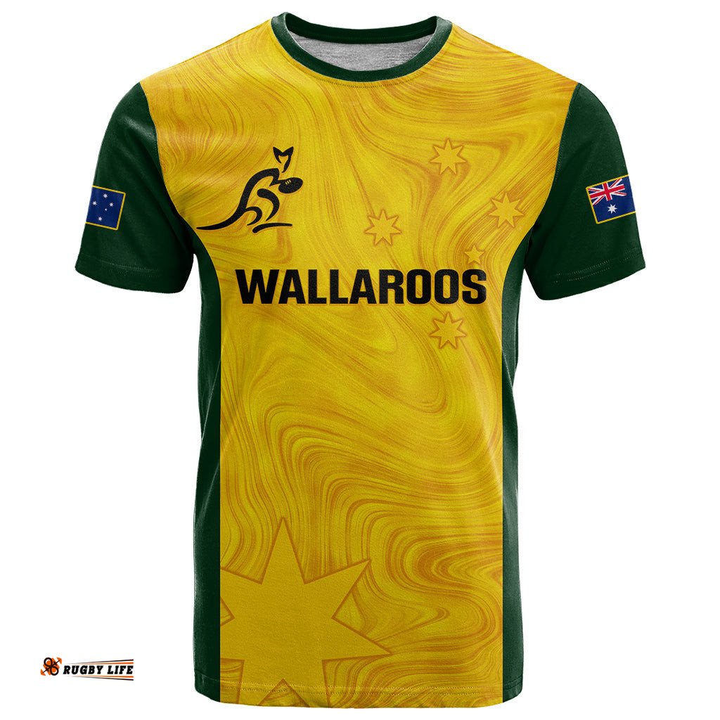 personalised australia rugby t shirt go wallaroos pacific simple version 2023