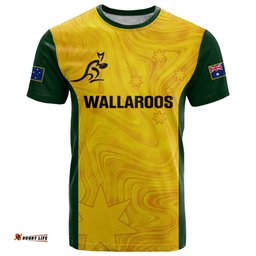 personalised australia rugby t shirt go wallaroos pacific simple version 2023