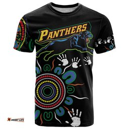 personalised panthers aboriginal dot t shirt go the mighty panthers