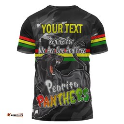 Amazing Aussie Penrith Panthers T-Shirt - Happy Australia Day We Are One And Free