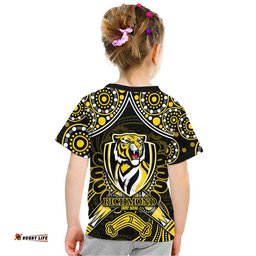 richmond tigers football t shirt boomerang indigenous dots