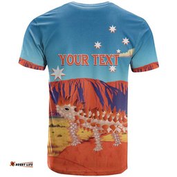 personalised australia thorny devil t shirt natures armored knights aussie uluru