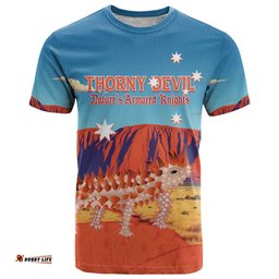 personalised australia thorny devil t shirt natures armored knights aussie uluru