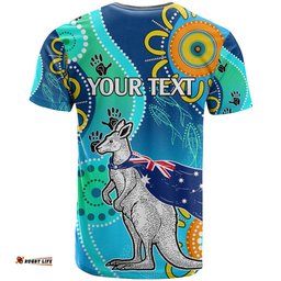personalised australia kangaroo t shirt aboriginal tribal art stylization