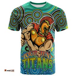 Amazing Aussie Gold Coast Titans T-shirt - Custom Father's Day Gold Coast Titans Super Dad T-shirt