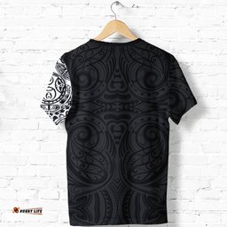 maori warrior tattoo t shirt white customized