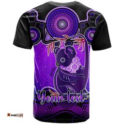 personalised australia cancer koala zodiac t shirt auz astrology aboriginal purple