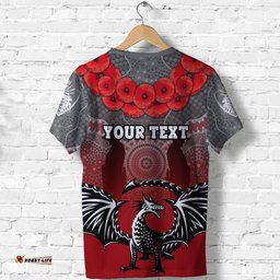 custom personalised dragons t shirt st. george anzac day