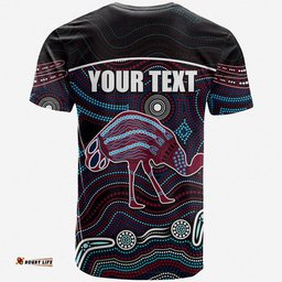 custom personalised emu aboriginal boomerang t shirt no.4