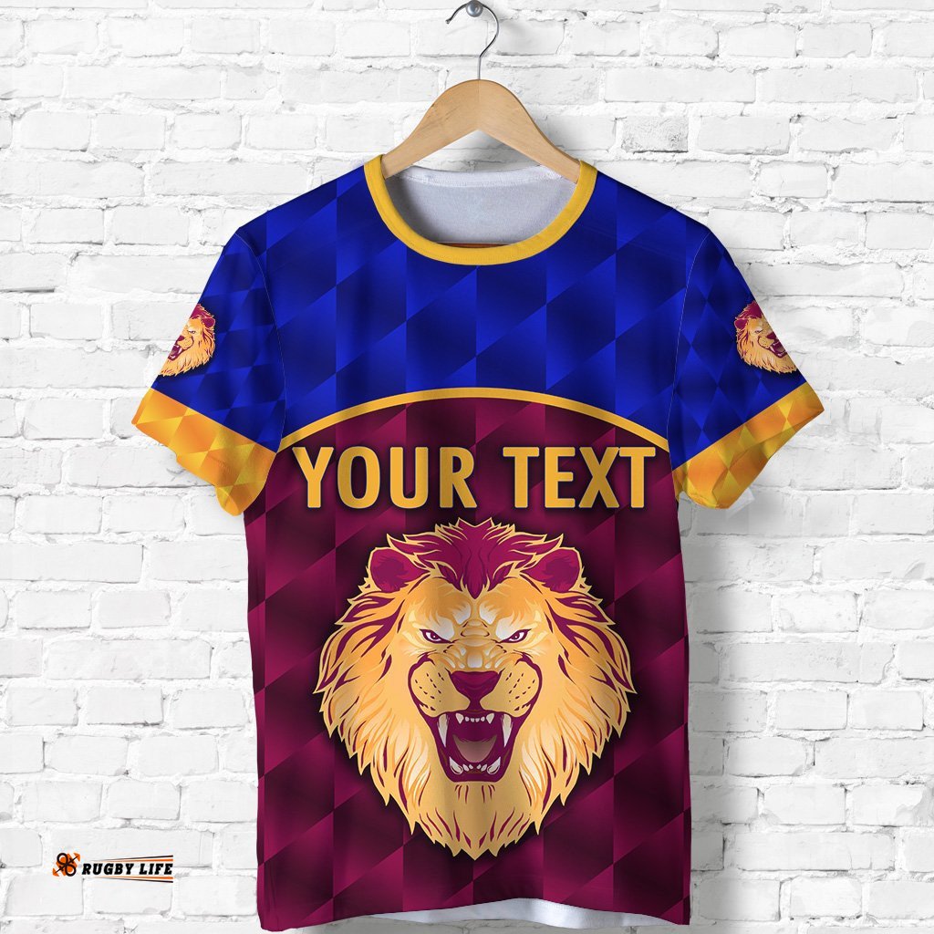 custom personalised brisbane lions t shirt powerful