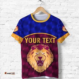 custom personalised brisbane lions t shirt powerful