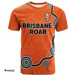 custom personalised brisbane roar t shirt indigenous dot painting art