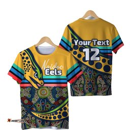 custom personalised eels rugby naidoc week t shirt indigenous sport style