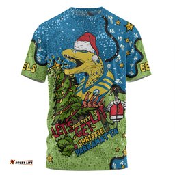 Amazing Aussie Parramatta Eels Christmas Custom T-shirt - Let's Get Lit Chrisse Pressie T-shirt