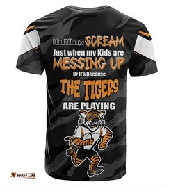 Amazing Aussie Wests Tigers Father's Day T-Shirt - Screaming Dad and Crazy Fan
