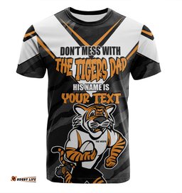 Amazing Aussie Wests Tigers Father's Day T-Shirt - Screaming Dad and Crazy Fan