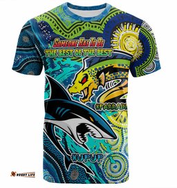 Amazing Aussie Parramatta Eels Vs Sharkies Custom T-shirt - The Best of The Best T-shirt