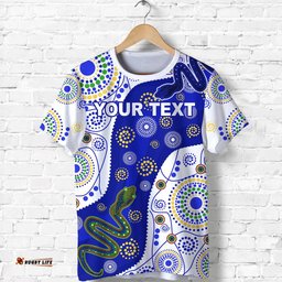 custom personalised eels indigenous t shirt competitive version white
