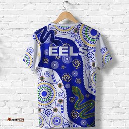 custom personalised eels indigenous t shirt competitive version white
