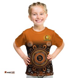 custom text and number perth scorchers t shirt aboriginal sunshine