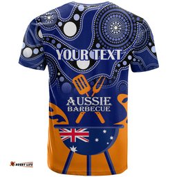 personalised australia barbecue t shirt aussie lovers bbq indigenous version