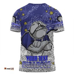 Amazing Aussie Canterbury-Bankstown Bulldogs Custom T-Shirt - Team With Dot And Star Patterns For Tough Fan T-Shirt