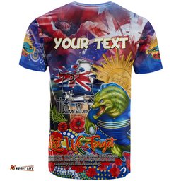 personalised australia rugby eels anzac t shirt parramatta scratch style dt02