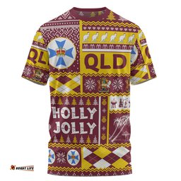 Amazing Aussie Queensland Christmas T-shirt - Holly Jolly Chrissie T-shirt