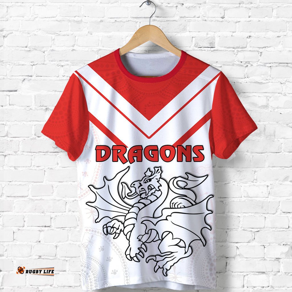 dragons indigenous t shirt simple st george illawarra