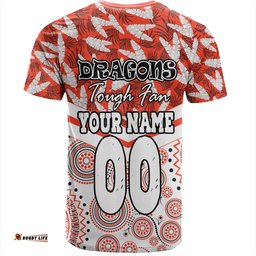 Amazing Aussie St. George Illawarra Dragons T-Shirt - Tropical Patterns And Dot Painting Eat Sleep Repeat