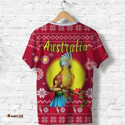 custom personalised australia christmas t shirt be loved cockatoo