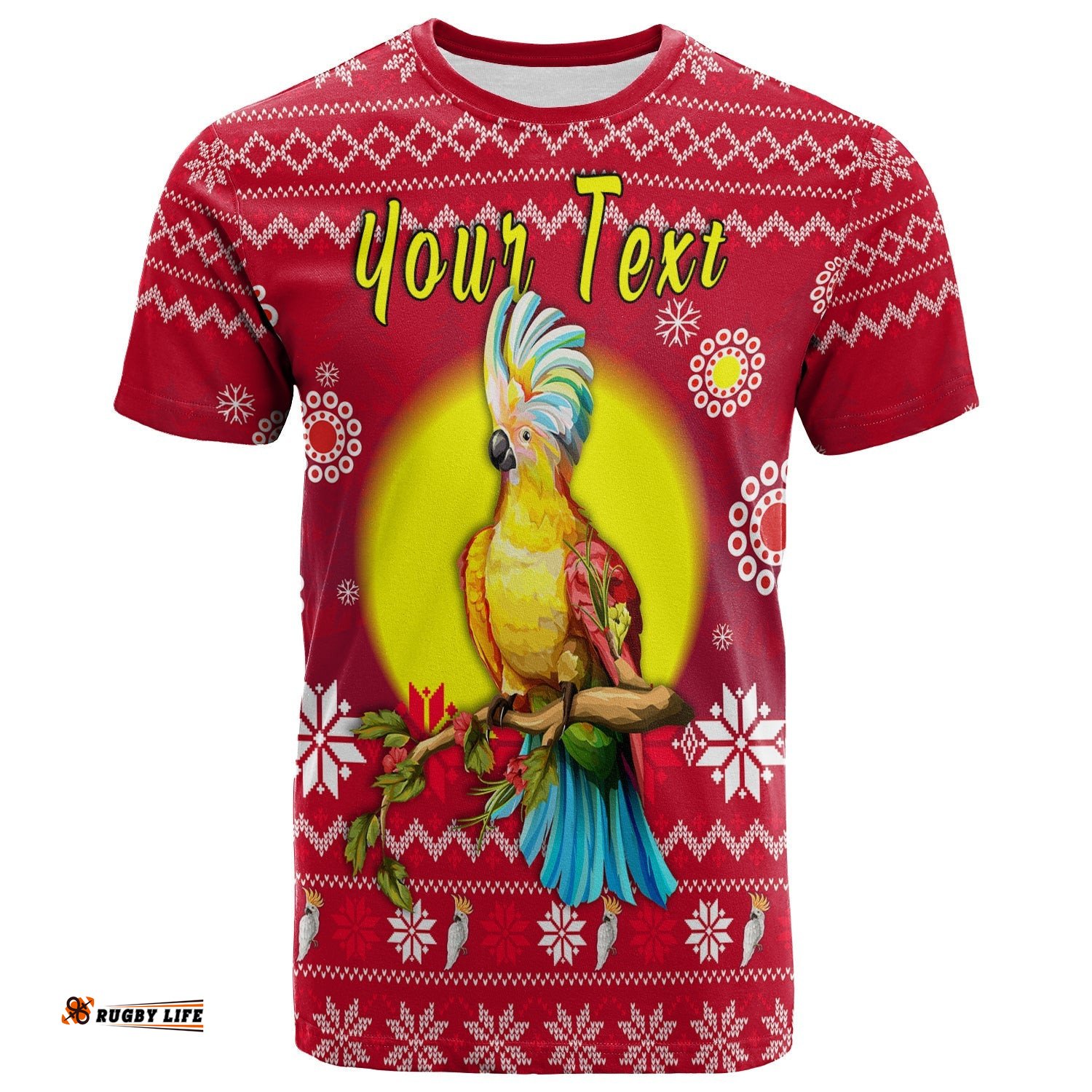 custom personalised australia christmas t shirt be loved cockatoo
