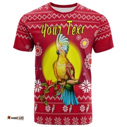custom personalised australia christmas t shirt be loved cockatoo