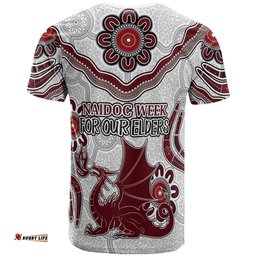 Amazing Aussie St. George Illawarra Dragons Naidoc T-shirt - Custom For Our Elders Boomerangs T-shirt
