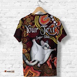 custom personalised australian astrology t shirt gemini sugar glider zodiac aboriginal vibes red