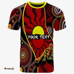 Amazing Aussie [Custom] Australia T-shirt - Australia Aboriginal Inspired Dots With Didgeridoo