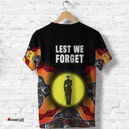 custom personalised australian anzac day t shirt aboriginal moon style th12