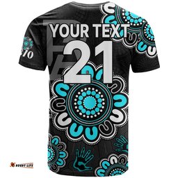 custom personalised afl port adelaide power 1870 aboriginal t shirt