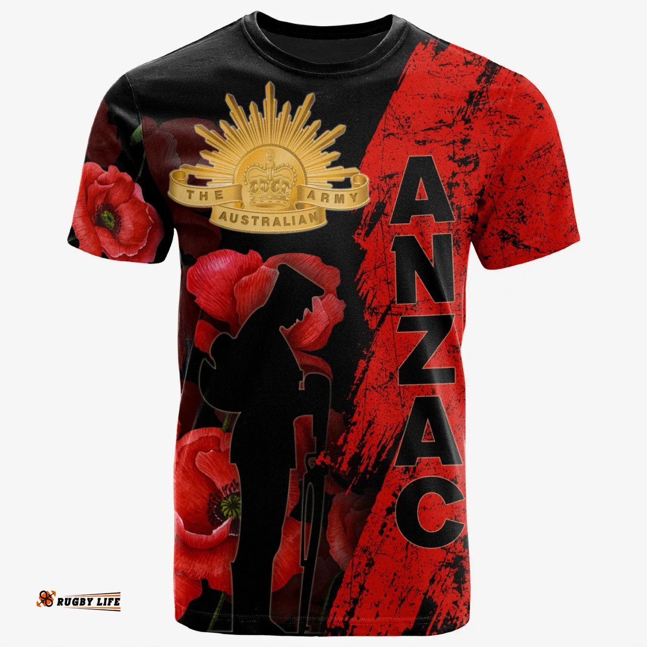 Amazing Aussie Australia Anzac T-shirt - Anzac Poppy