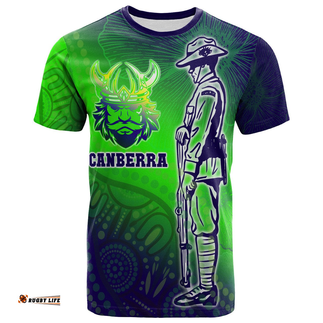 Amazing Aussie Canberra Raiders T-shirt - Anzac Warriors Gradient Style T-shirt