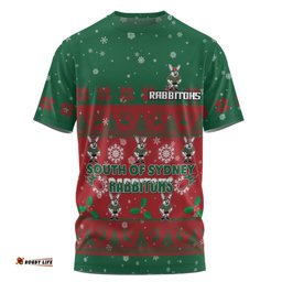 Amazing Aussie South Sydney Rabbitohs Custom T-shirt - Special Ugly Christmas T-shirt