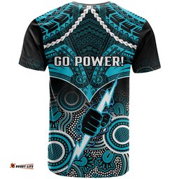 port adelaide football t shirt power aboriginal mix polynesian pattern