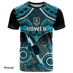 port adelaide football t shirt power aboriginal mix polynesian pattern