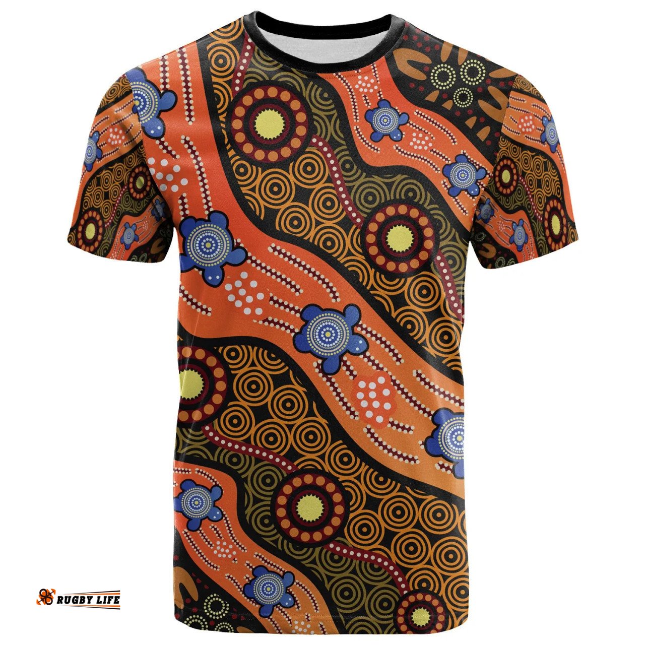 Amazing Aussie Australia T-shirt - Aboriginal Inspired Dot Unique Style Turtle