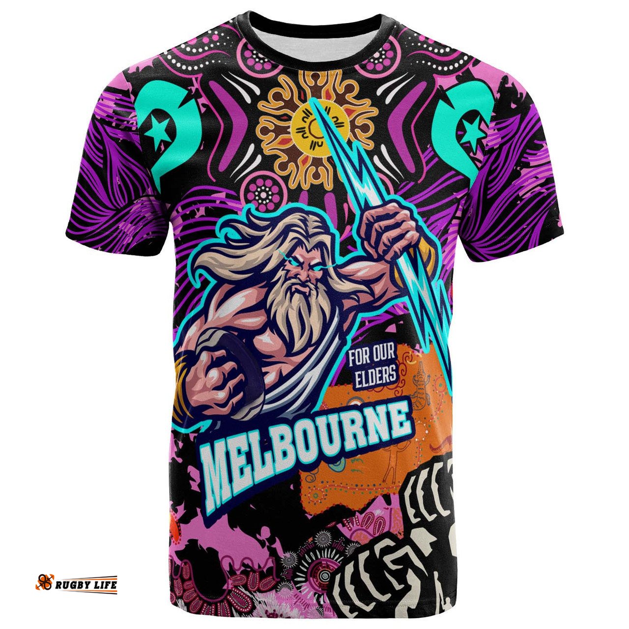 Amazing Aussie Melbourne Storm Naidoc Custom T-shirt - Torres Strait Islander Aboriginal Inspired Culture
