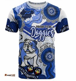 Amazing Aussie Canterbury-Bankstown Bulldogs Custom T-Shirt - Proud To Be A Doggies Home Jersey T-Shirt