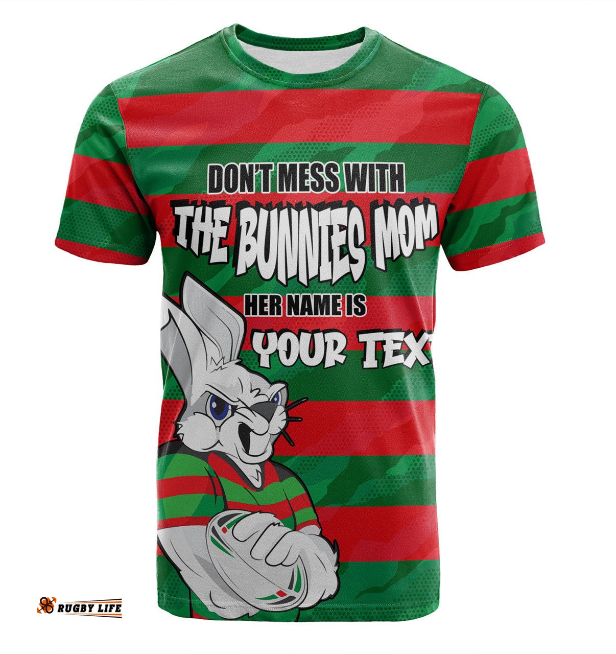 Amazing Aussie South Sydney Rabbitohs Mother's Day T-Shirt - Screaming Mom and Crazy Fan