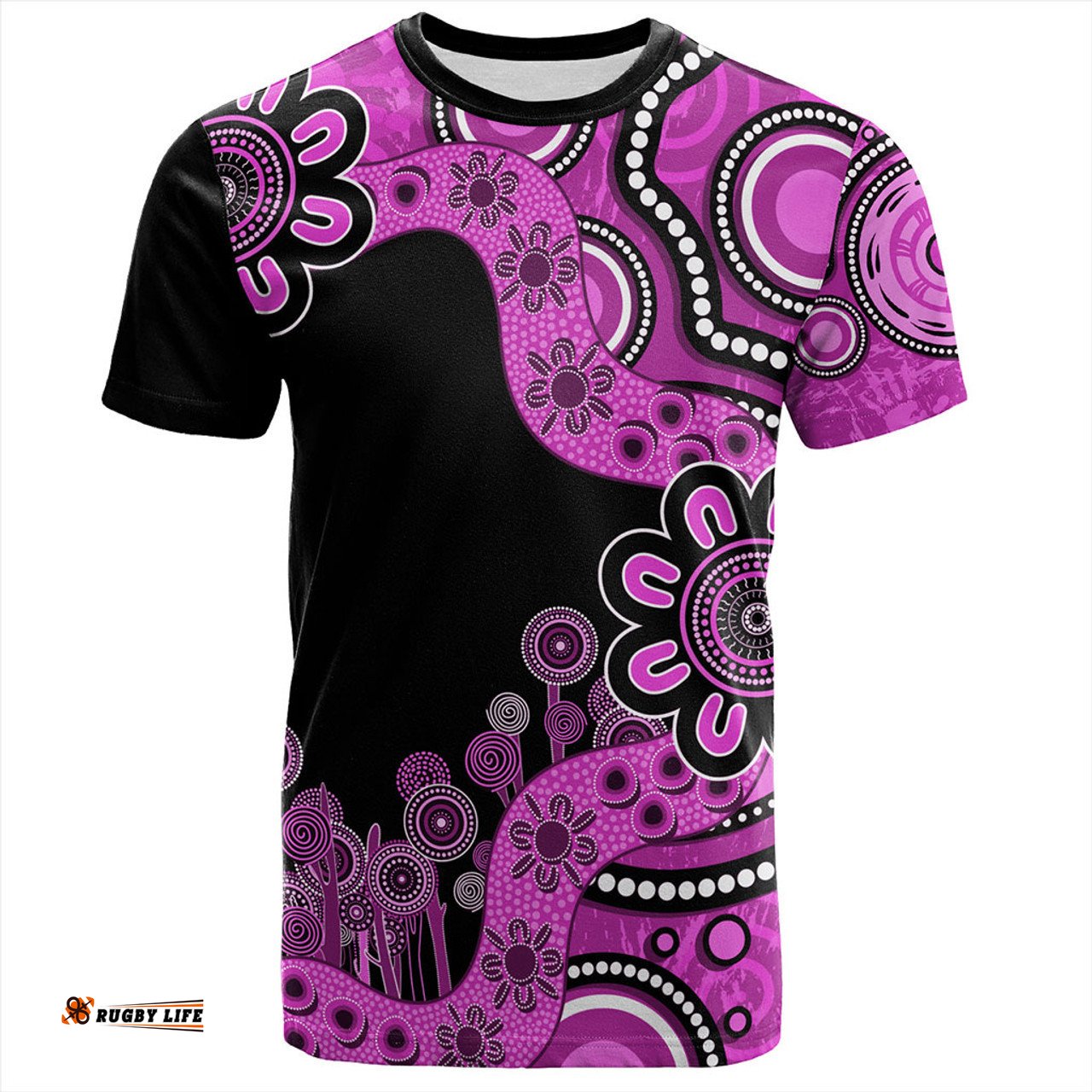 Amazing Aussie Australia T-Shirt Aboriginal Indigenous Dot Painting Pink